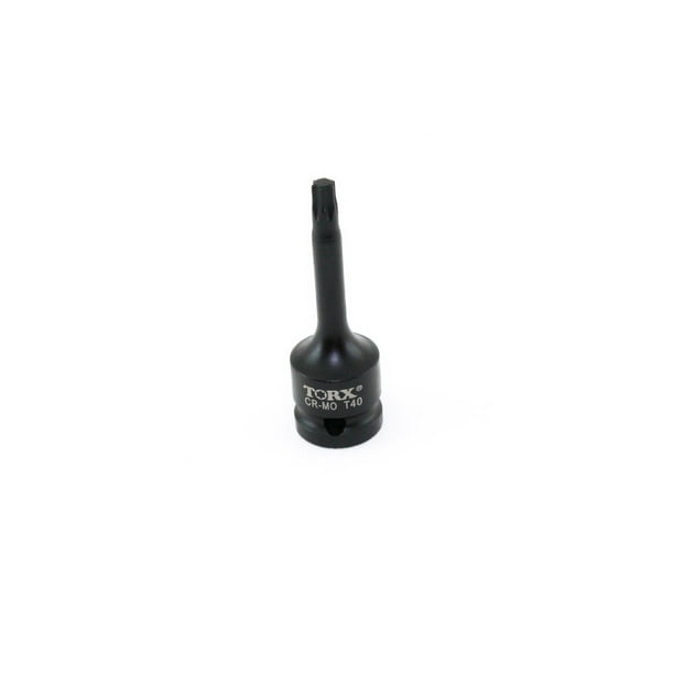 Long Torx Star 6 Point Black Impact Bit Socket Auto Repair Tool 1/2 Inch 76 mm 12.7 mm Square Drive TEMO T40 3 Inch 